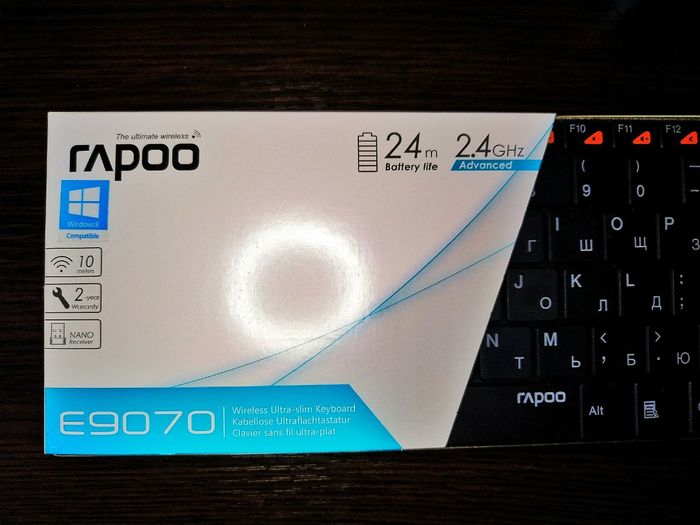 Беспроводная Клавиатура RAPOO Е9070 wireless, черная. Киев