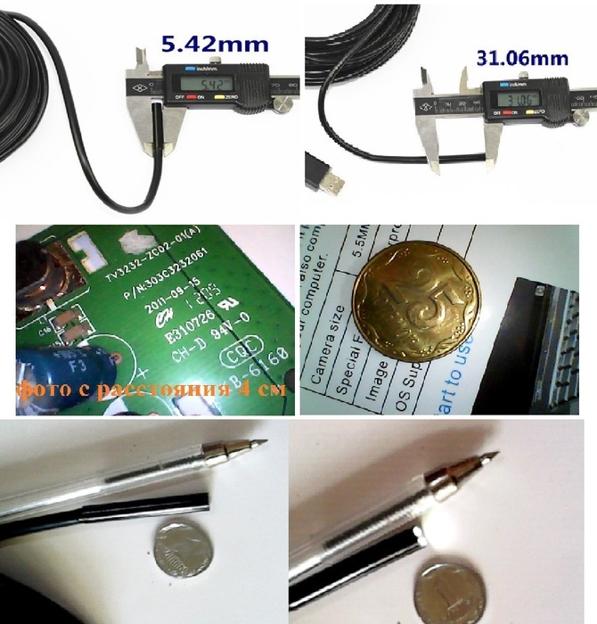 Эндоскоп ф5мм 10 метров водонепроницаемый, USB камера + флешка Вишгород