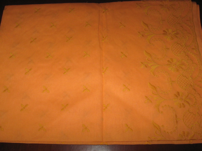 Шитье голубое и оранжевое из смесовой ткани, продам Киев