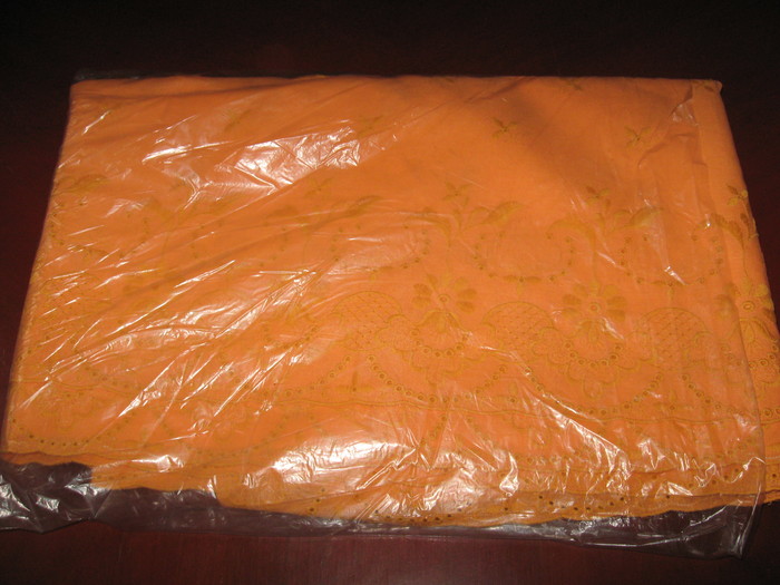 Шитье голубое и оранжевое из смесовой ткани, продам Киев