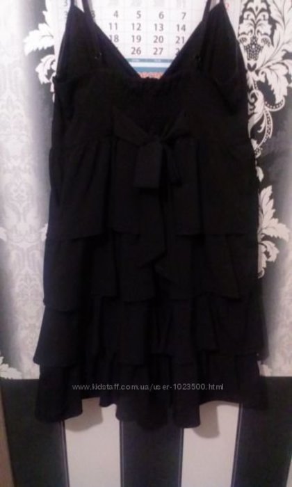 Продам классное черное платье на тонких бретелях фирмы Ostin Борисполь
