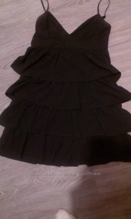 Продам классное черное платье на тонких бретелях фирмы Ostin Борисполь